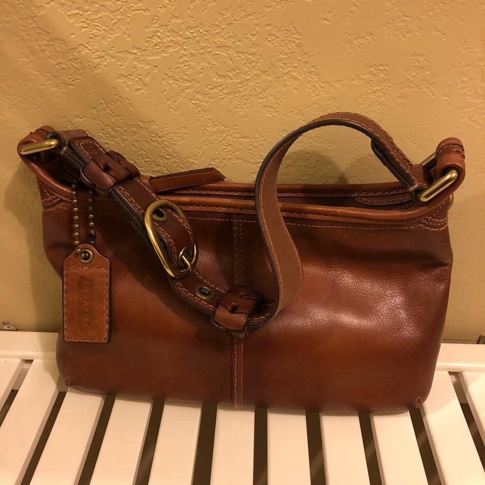 Authentic Coach purse brown leather